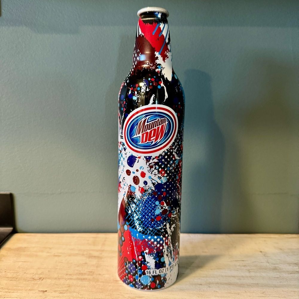 2008 Empty Mountain Dew Bottle | Stars and Stripes | Green Label Art